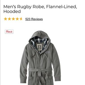 L. L. Bean Mens rugby robe